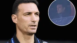 Scaloni fue a la cancha de River.