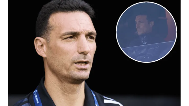 Scaloni fue a la cancha de River.
