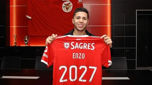 Enzo Fernández y sus primeras imágenes como jugador de Benfica.