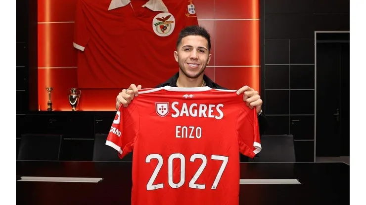 Enzo Fernández y sus primeras imágenes como jugador de Benfica.
