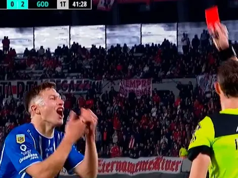 VIDEO | No hizo falta ni VAR: la polémica expulsión de Ferrari en River-Godoy Cruz
