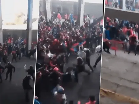 VIDEO | Incidentes entre la policía y los hinchas de San Lorenzo en el Nuevo Gasómetro