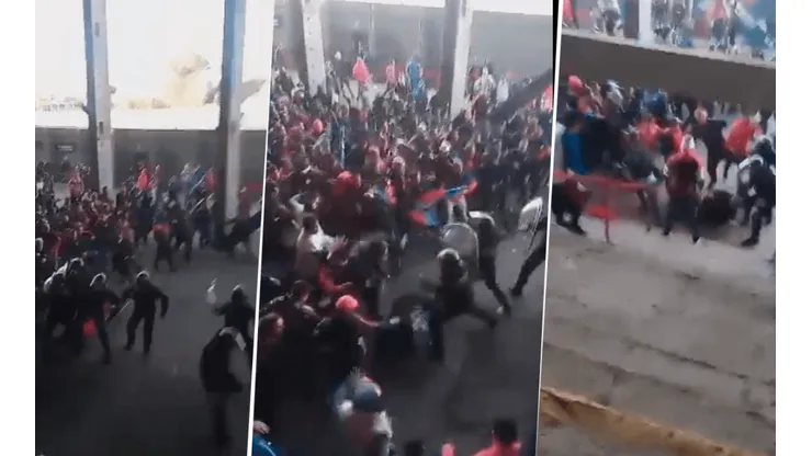 VIDEO | Incidentes entre la policía y los hinchas de San Lorenzo en el Nuevo Gasómetro