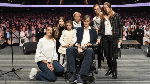 Margarita junto a su familia.