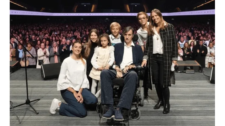 Margarita junto a su familia.