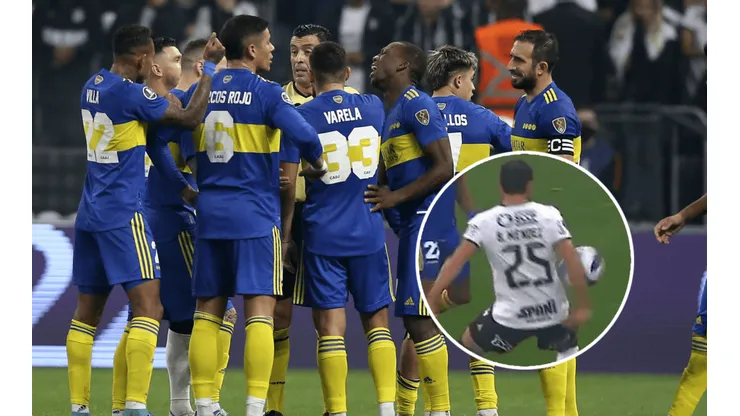La mano de Mendez que no fue penal de milagro.