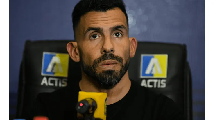 Tevez, en conferencia de prensa.