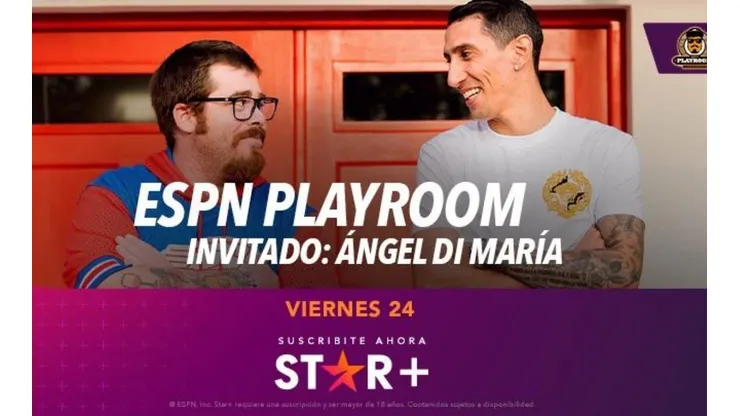Ángel Di María en ESPN Playroom, con Migue Granados, por Star+: día y horario del estreno de la entrevista