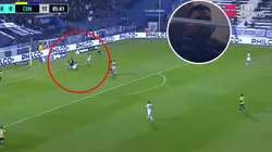 La reacción de Tevez en el gol de Vélez.