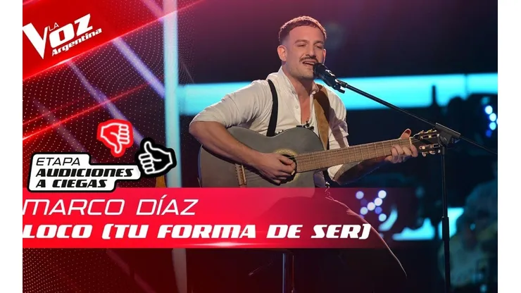 Marco Díaz cantó "Loco (tu forma de ser)".