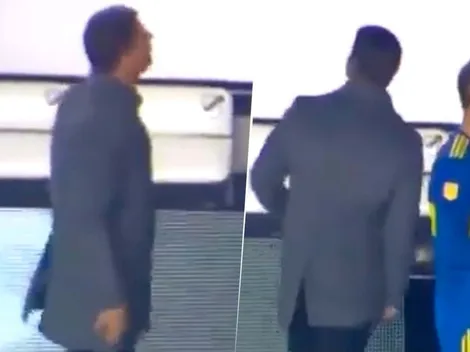 VIDEO | El furioso cruce de Battaglia con un hincha de Barracas