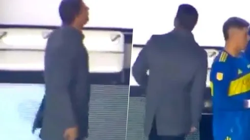 VIDEO | El furioso cruce de Battaglia con un hincha de Barracas