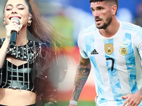 Ahora sí: Rodrigo De Paul y Tini se mostraron a los besos