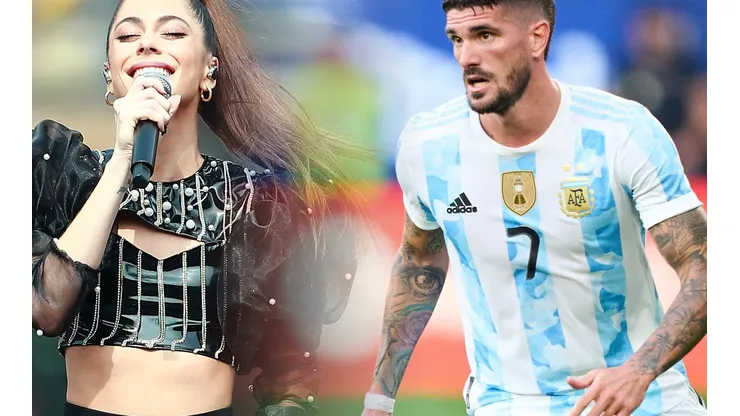 Ahora sí: Rodrigo De Paul y Tini se mostraron a los besos