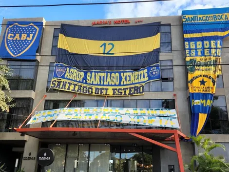 VIDEO | Locura total en la llegada de Boca a Santiago del Estero