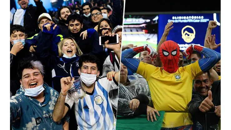 Insólito: hinchas de Argentina y Brasil se agarraron a piñas y ladrillazos.