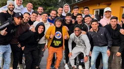 Reunión de Boca post entrenamiento.