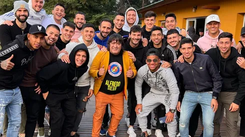 Reunión de Boca post entrenamiento.