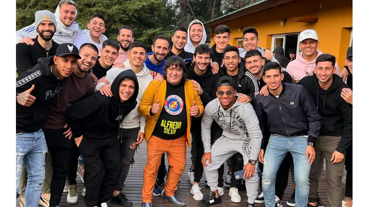 Reunión de Boca post entrenamiento.