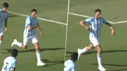 Naranjo y un gesto particular tras convertirle a River.