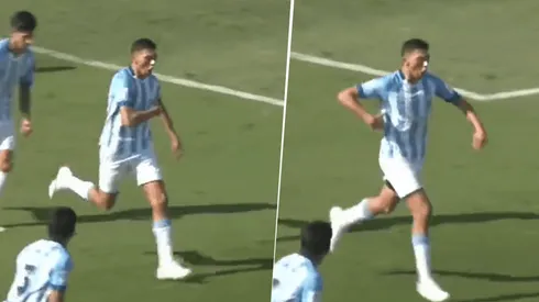 Naranjo y un gesto particular tras convertirle a River.