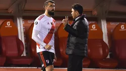 A Pratto le consultaron por la falta de delanteros en el River de Gallardo.