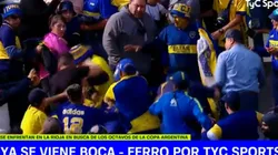 VIDEO | Agredieron a un hincha de Boca en la tribuna antes del partido contra Ferro