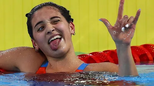 Delfina Pignatiello negó su retiro de la natación (Getty)