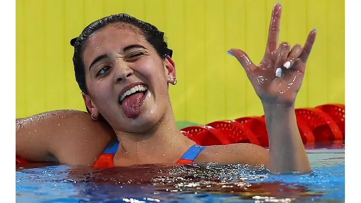 Delfina Pignatiello negó su retiro de la natación (Getty)