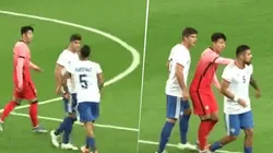 Diaz, casi a las manos con un compañero.