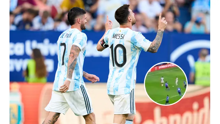 VIDEO | Pasó desapercibido: el gesto de De Paul en uno de los cinco goles de Messi ante Estonia