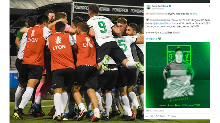 Ferro se reforzó con un pibe de Boca.