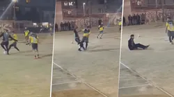 Le tiró un caño a Tevez y terminó en el piso