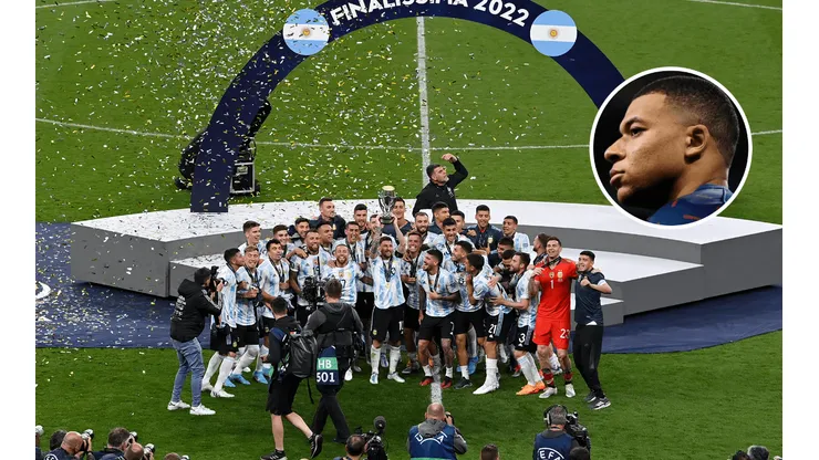 Mientras Argentina salía campeón de la Finalissima, los hinchas se acordaron de Mbappé
