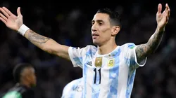 Di María y una posición insólita.