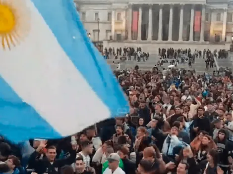 VIDEO | El canto patriota que suena entre los hinchas argentinos en Inglaterra: "La que de las Malvinas..."