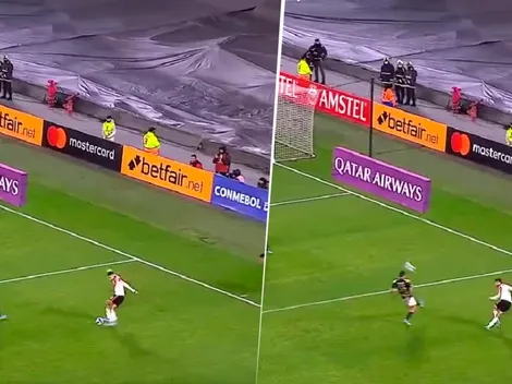 VIDEO | De la galera: Mammana volvió loco al Monumental con una rabona de lujo