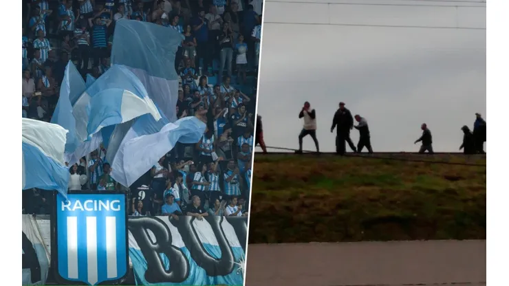 Violencia entre hinchas de Racing y Deportivo Cali.