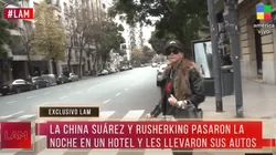 La China Suárez fue captada por las cámaras de LAM con Rusherking.