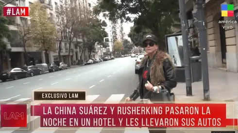 La China Suárez fue captada por las cámaras de LAM con Rusherking.