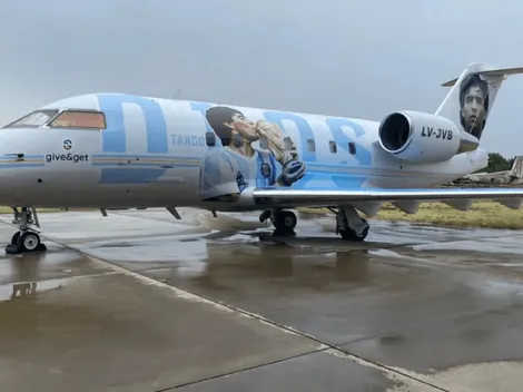 Se presentó el Tango D10S, el avión en homenaje a Diego Maradona