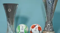 Los trofeos de Conference y Europa League, dos de las tres competiciones internacionales del viejo continente.