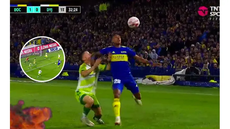 VIDEO | El terrible codazo de Villa a un rival que impidió el gol de Pol Fernández: ¿era para roja?