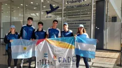 Parte de la delegación argentina