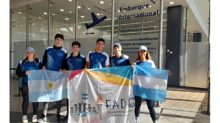 Parte de la delegación argentina