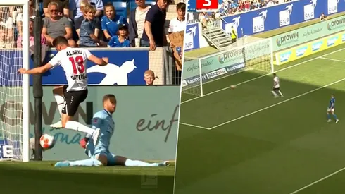 Golazo de Alario en la Bundesliga.