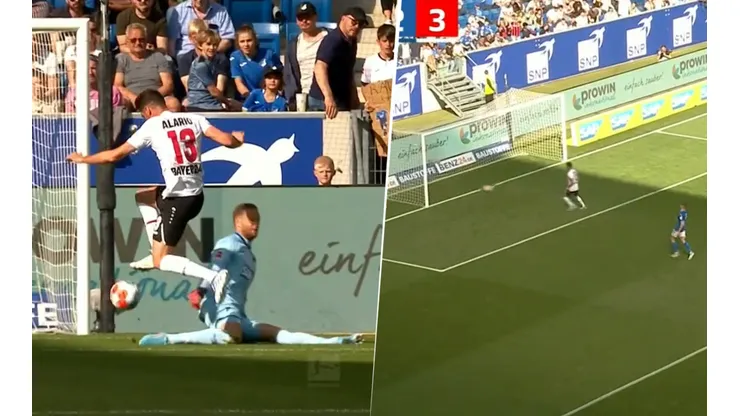 Golazo de Alario en la Bundesliga.