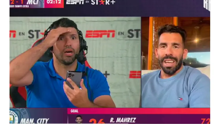 VIDEO | La insólita situación que se dio en vivo entre Tevez y el Kun Agüero: "¡Borralo, borralo!"