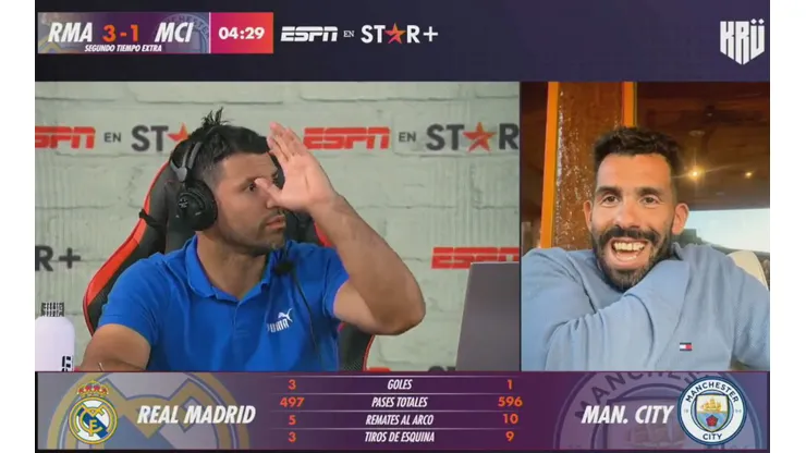 Agüero y su exabrupto en vivo.