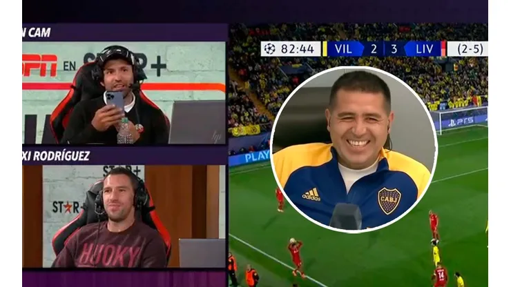 VIDEO | Agüero le mandó un audio a Riquelme en plena transmisión